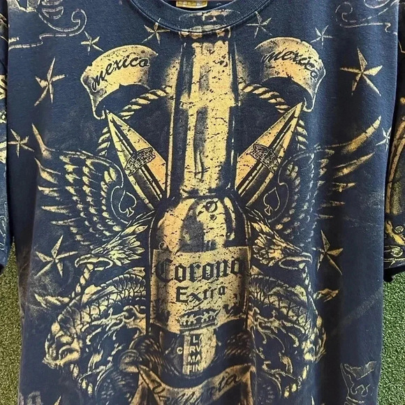 Corona Beer All Over  Print T-shirt Large - Picture 4 of 5